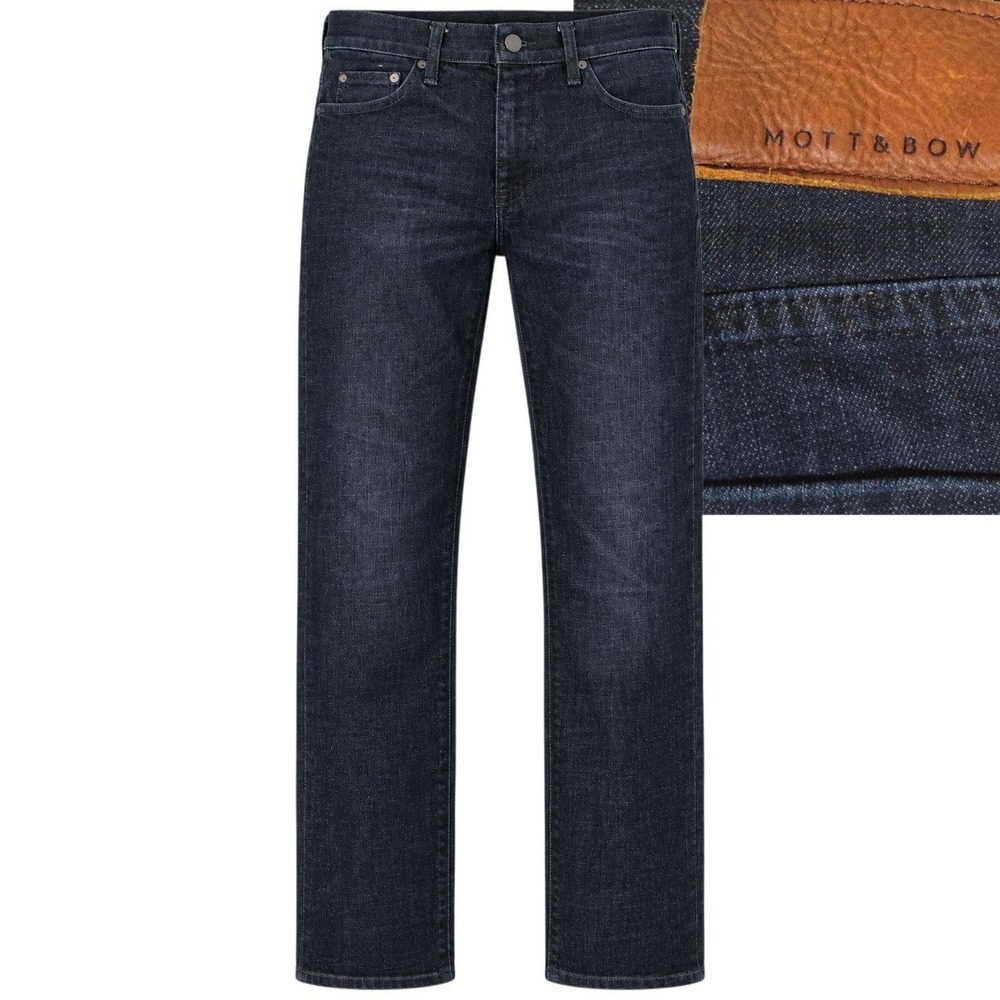 Mott & Bow Slim Jeans Mens 30x27 Dark Indigo Blue Stretch Denim Pants